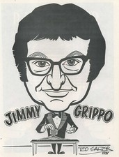 Jimmy Grippo caricature 1988 The Magic Castle Walls of Fame book by Ted Salter picture