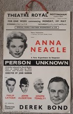 1964 Anna Neagle Person Unknown Theatre Royal Nottingham Original Display Card picture