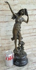 Art Nouveau Nude Female Dancer Tambourine Classic European Made Decoration SALE picture