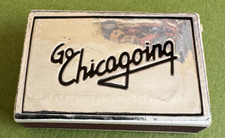 Go CHICAGOING Vintage Foil Match Box, Full and Unstruck, Tiny @ 1.5