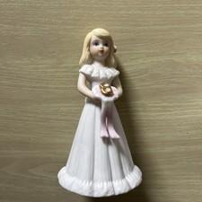 Vtg. Enesco Growing Up Birthday Girls Porcelain Figurine - Age 8 -Blonde picture