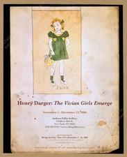 2006 Henry Darger Vivian Girl art NYC gallery show vintage print ad picture