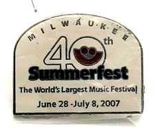 Milwaukee Summerfest 40th Anniversary Music Festival 2007 Souvenir Enamel Pin WI picture
