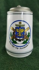 Vintage ERBO ZINN Ceramic Arendonk, Belgium Regimental Lidded Beer Stein picture