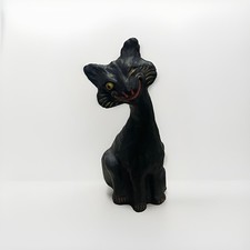 RARE painted Vintage Tiffin Ceramic Figurine GROTESQUE CAT  Scary Halloween picture