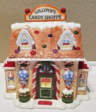 NEW Laurie Furnell Lollypops Candy Shoppe Christmas Cookie Jar Gingerbread House picture