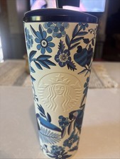 Starbucks 2025 Farm Rio Blue White Venti Tumbler 24oz Limited Edition picture