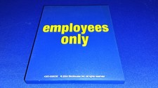 UNUSED Authentic EMPLOYEES ONLY Blockbuster Video In Store Display Sign 2004 BBV picture