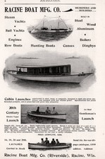 1899 b Racine Boat Mfg Co Print Ad picture