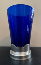 MINT ART DECO KENSINGTON GAINSBOROUGH COBALT GLASS VASE BY LURELLE GUILD C 1935 picture