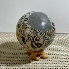 490g Natural Chinese Painting Agate Crystal Ball Treatment  surface rough picture