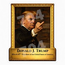 DONALD TRUMP   president MAGA sticker USA America Finger Portrait picture