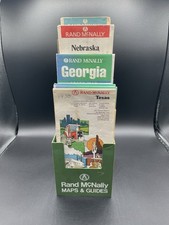 Vintage 1970's Rand McNally Map Holder w/ Lot of 19 United States Road Maps picture