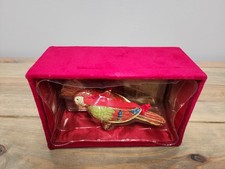 Dillard's Trimmings Cloisonne Parrot Christmas Ornament Red Macaw picture