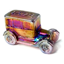 Boyd Glass Taxi Cab Royal Plum Carnival 1995 4th Five-Year Mark Iridescent picture