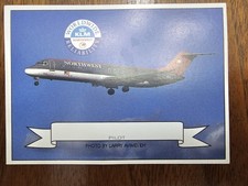 Vtg 1992 Northwest Airlines KLM  McDonnell Douglas DC-9-30 Pilot Trading Card picture