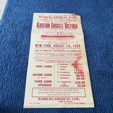 1909 Hamburg American Line Steamship Advertisement Kaiserin Auguste Victoria picture