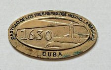 RARE UNSEEN MORRO CASTLE GUARD BADGE NUMERED 1630 TRES REYES CASTILLO 1950s picture