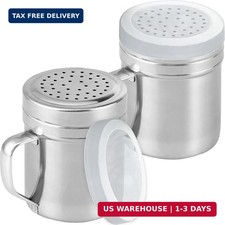 CUSINIUM Metal Salt Pepper Dredge Shakers - With Handle - Seasonings Spice Shake picture