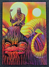 1996 Star Wars Finest Topps GOLD Refractor Card #56 Banthas Tatooine Life Forms picture