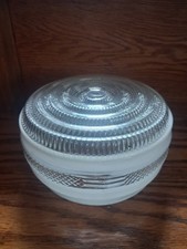 1950s Vintage Glass Round Ceiling Mounted Indoor Ceiling Light Fixture Cover picture
