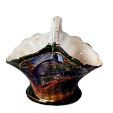 ASHLAND OREGON ORE Antique CHAUTAUQUA Green Souvenir PAINTED TRINKET picture