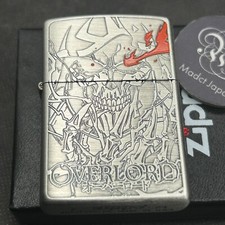 Zippo Overlord Ainz Ooal Gown Silver Brass Regular Anime Lighter Japan picture