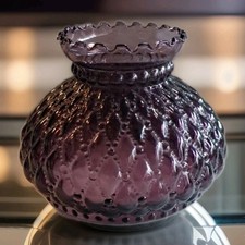 Amethyst Purple Diamond Quilted Glass Lamp Shade 7