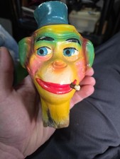 Vintage Papier Mache Carnival Monkey Head Top Hat Cigarette Folk Art 7