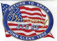 John Glenn 1998 Return To Space Embroidered Patch - from U.S. picture