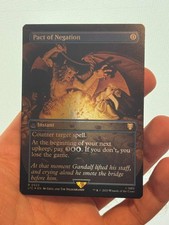 1X SILVER FOIL Pact of Negation BORDERLESS NM MTG Magic LOTR Hildebrandt CEDH picture