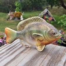 Vtg Ceramic Sunfish Bluegill Ornament Fish Hanging Decoy Art Panfish Figurine picture