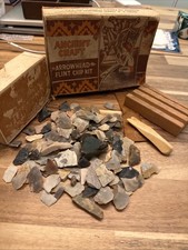 VINTAGE BOY SCOUT ANCIENT CRAFT ARROWHEAD FLINT CHIP KIT picture