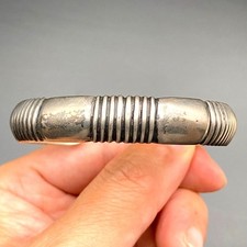 Vintage Navajo Johnny Mike Begay Native Silver Bracelet Cuff 6-5/8