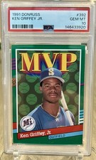 Donruss 1991 Ken Griffey Jr. MVP #392 PSA 10 Gem Mint Graded Card picture