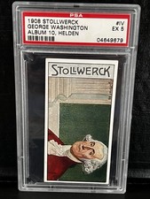 1908 Stollwerck Album 10, Helden George Washington #IV  PSA 5 EX picture