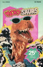 Dinosaurs Wacko-Saurs Series 1 Vintage Sticker Card Box 50 Packs Zoot 1987 picture
