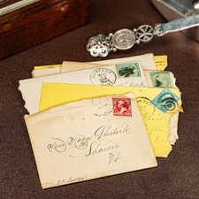 Collection Handwritten Antique Victorian Letters Correspondence Mail Ephemera picture