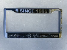St. Claire Cadillac License Plate Frome picture