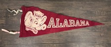 VTG University of Alabama Felt Pennant 27” Big Al Wool Rayon Collegiate USA 1950 picture