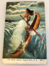 THE INDIAN LEGEND (Niagara Falls, New York)~ ANTIQUE 1908 Divided Back POST CARD picture