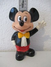 Disney's Mickey Mouse plastic 1960s Bank with stopper NICE picture