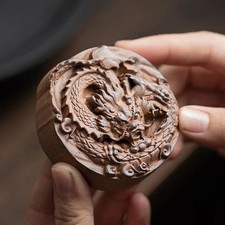 Japanese Rock Mud Dragon Teapot Cover Holder Tea Pet 6cm Cover FrameTea Play picture