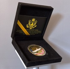 U.S. Navy USS Tarawa CV-40 Challenge Coin in Display Case picture