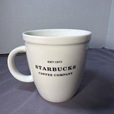 1971 Vintage Starbucks 30th Anniversary Barista White Coffee Cup/Mug 2006 picture