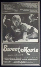 Sweet Movie Pierre Clementi Carole Laure NYC Area 1975 Small Advert Promo Ad picture