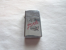 Vintage Zippo Slim Line Cigarette Lighter High Polish Adv. Olan Mills 1976 picture