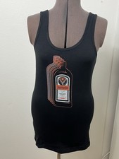 Jägermeister Tank top Womens Small Black Bottle Logo Top 100% Cotton NEW picture