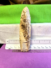 Authentic beautiful, rare paleo Anzik knife fluted Burlington chert Adams co ILL picture