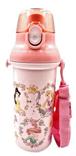 Disney Princess Pink Water Bottle with Strap 16 oz Japan Exclusive BPA Free picture